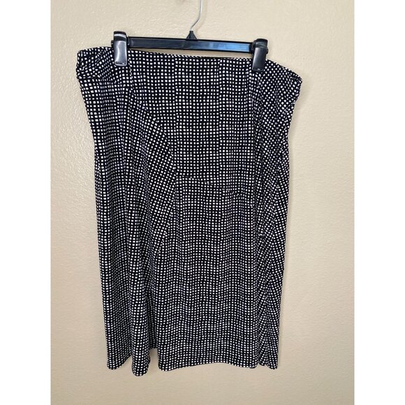 Jacyln Smith Womens Black/White Checkered Skirt Polyester/Spandex XXL Midi - Picture 2 of 7